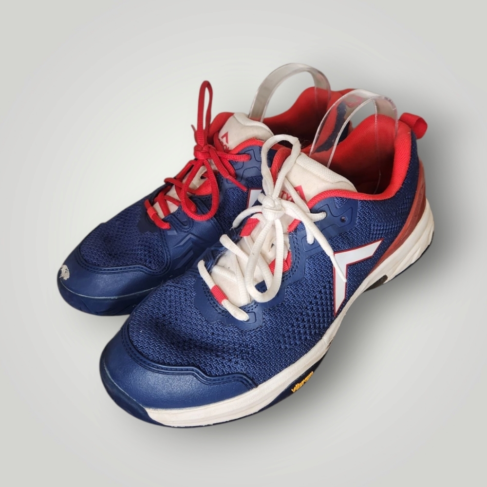 Tyrol 5300 Velocity V Blue and Red Sneakers with White Accents Men's 10 EE